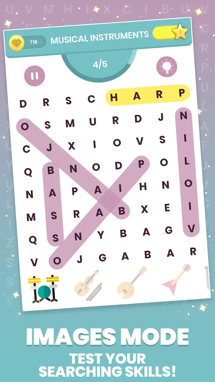 Tryby gry Word Search
